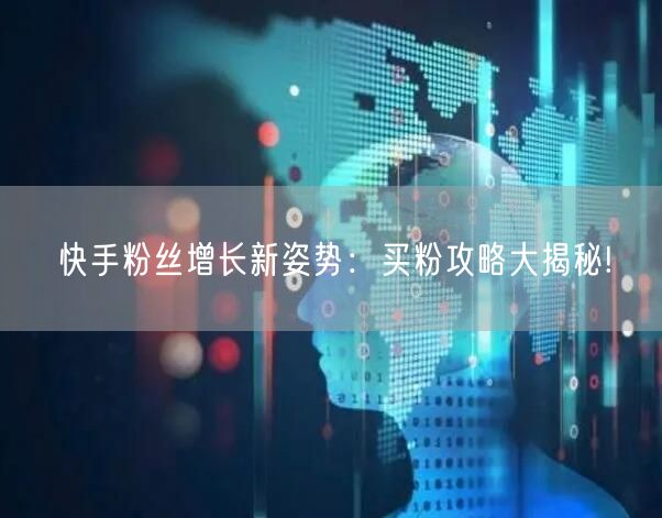 快手粉丝增长新姿势:买粉攻略大揭秘!