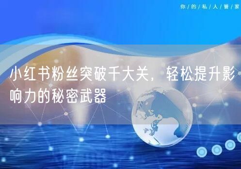 小红书粉丝突破千大关,轻松提升影响力的秘密武器