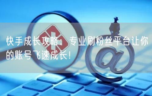 快手成长攻略：专业刷粉丝平台让你的账号飞速成长！