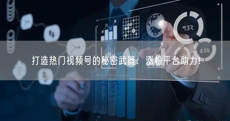 打造热门视频号的秘密武器:涨粉平台助力!